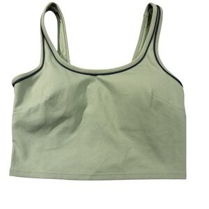 JoyLab Olive Sports Bra with Black Trim